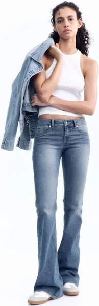 Ladies Flared Low Jeans